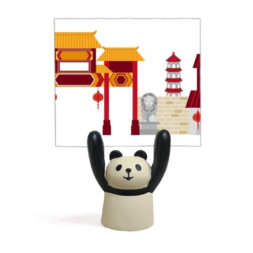 Figurine panda et lion chinois porte-photo, idée cadeau originale