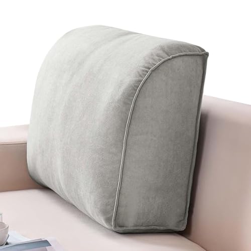 Hoowarm Grande Cabecera Cojín，60/70/80/90cm Suave Confort Almohada de Lectura，Desmontable Cojín para Respaldo Sofá, Reposo En Cama Lumbar Apoyo Almohada para Cama, Sofá, Silla(Color1,90x45x15cm)