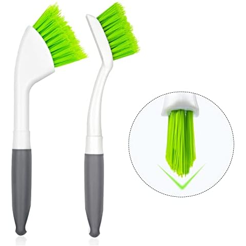 ITTAHO 2 Pack Grout Cleaning Brush, Groove Gap Scrub Brush Set, All Purpose Indoor Outdoor Crevice Washing Tools for Window Track, Shower Door, Kitchen, Sink, Baseboard, Corner Cover