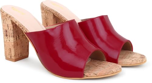 Image of Action Patent Leather Sandals| Pattern| Transparent Block Heel| Ankle Strap Black