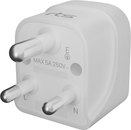 Image of rts Fast Charging (USA, UK, China & More) to India (Type D) Travel Adapter USA to India Converter Plug UK to India Adapter Universal Fast Charging Travel Adapter Plug Canada to India Converter