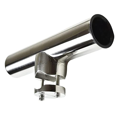 MARINE CITY Adjustable Clamp-on Fishing Rod Holder – Durable Stainless Steel, Corrosion-Resistant, Easy to Install, Fits 1-7/8 Tubes, Perfect for Boats, Rails, Ships, and Marines (Pack of 1)