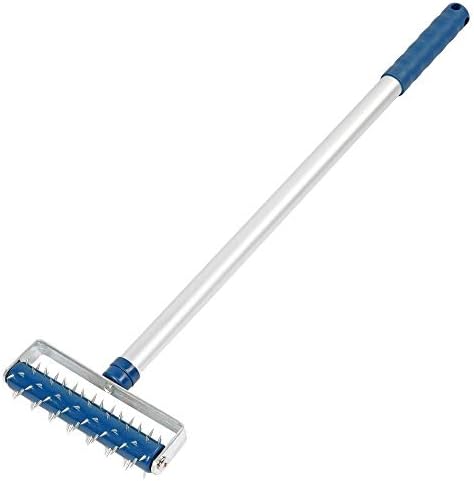 Tapeten Stachelwalze 150 x 500 mm mit Teleskopstiel Nagelroller Igelwalze Tapetenigel Tapetenschaber Tapeten entferner tapetenlöser Perforieren Tapeten Stachelroller entlüftungswalze