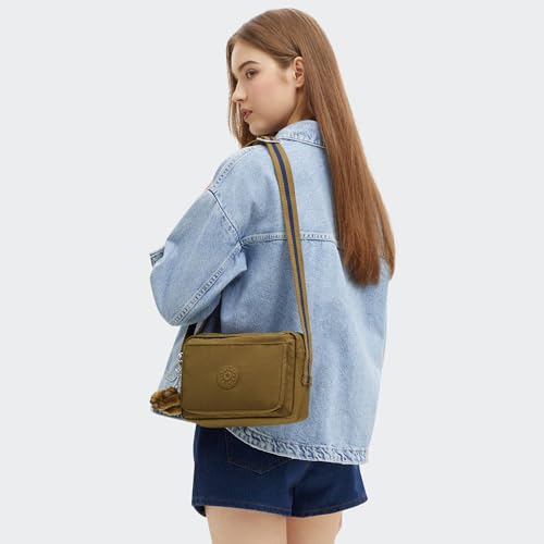 Image of Kipling Women's Abanu Crossbody Bag, Lightweight, Adjustable Nylon Waist Pack with Multi-Compartment Zip Pockets
