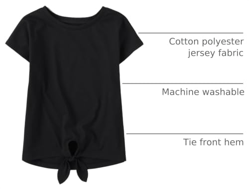 Image of Short Sleeve Tie Front Top