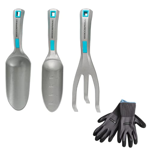 Set de 3 herramientas de jardinería de aluminio GOODSMANN miniatura 1