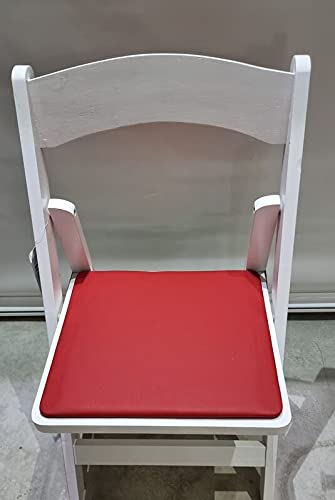 Destello S.L. Silla Madera Plegable Blanca tapizado Rojo 77 x 44 x 43 cm