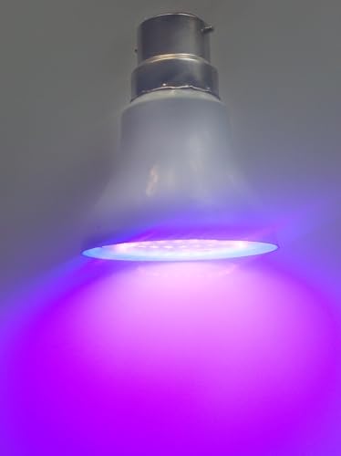 Image of TORPE-12W 24 LED Ultra Violet 395nm Light Bulb B22 with clear pc cover. 90 day's piece to piece replacement guarantee (UV-24)