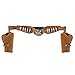 Boland 54382 - Double étui de pistolet Sheriff, longueur 125 cm, brun-argenté, ceinture de cowboy, Far West, déguisement, carnaval, fête à thème