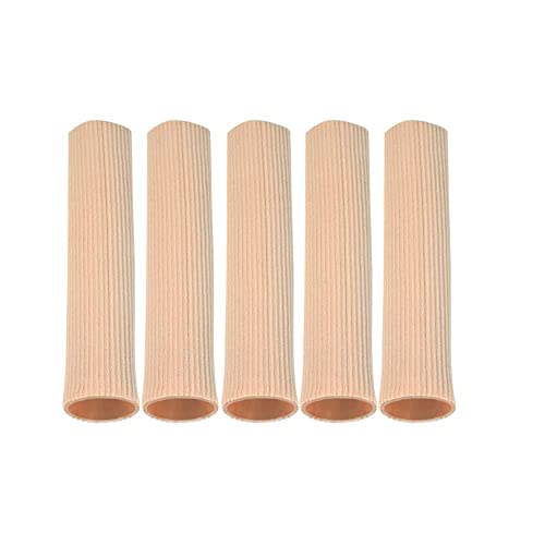KAIAIWLUO Tubos de Dedo de Pie,Tubo de Gel Vendaje 5 Pack Cojín de Dedos de Pie Protectores de Almohadillas de Gel Suave para Ampollas Callos Alivio del Dolor Fibra 6 Pulgada Cover