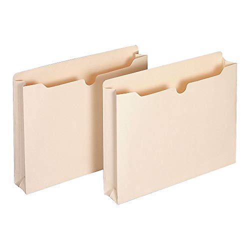 Staples 396444 Paper Stock File Jacket 2-Inch Expansion Letter Size Manila 50/Bx #TOP1