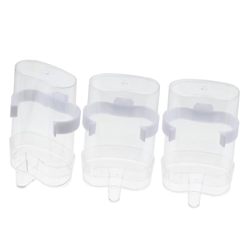 Abaodam 3個 自動鳥用給水器 ケージ用透明水飲みカップ 鳥 オウム向け耐久性設計 食品供給安定