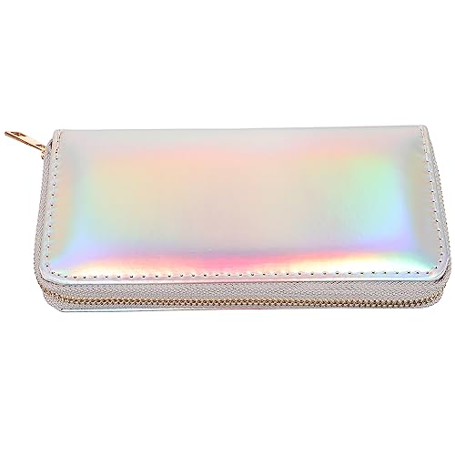 SOIMISS Sequins Wallet Women Long Purse Female Clutch Bag Women Wallets Sparking Purse Zipper Phone Pocket Carteras Coin Purse, Size 1, Silver