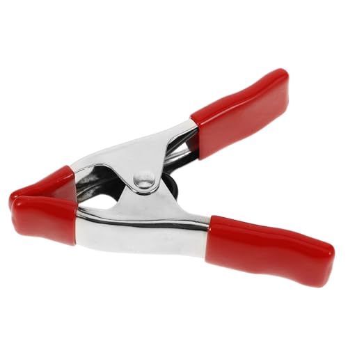 Yardenfun Carpentry Clip Spring Clamp Woodworking Clamp Backdrop Clamps Backdrop Clips Clamps Clips for Hanging Clamps for Crafts Heavy Duty Clips Clamp Plastic Clip Stainless Steel Red