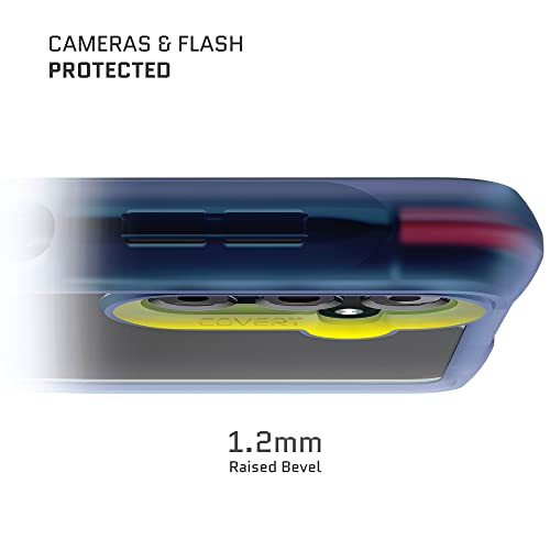 Image of Ghostek COVERT Clear Blue Samsung Galaxy A13 5G Phone Case Shockproof Protective Cover Heavy Duty Protection Shock Absorbent Grip Bumper Designed for 2022 Samsung A13 5G (6.5in) (Blue-Limited Edition)