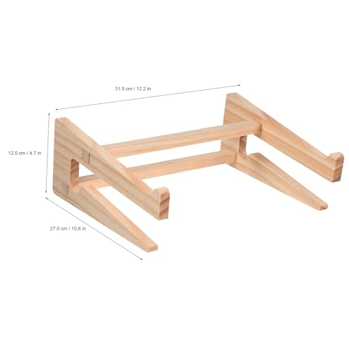 Base de madera para laptop ajustable OUNONA miniatura 2