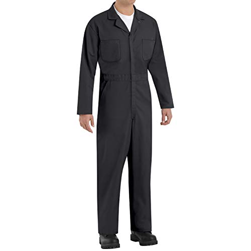 Red Kap Men's Twill Action Back Coverall, Black, 48
