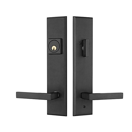 Rockwell Security Time Square Modern Delta Lever Entry Door Lock Handle Set Brass Antique Black Finish for Residential Door Use