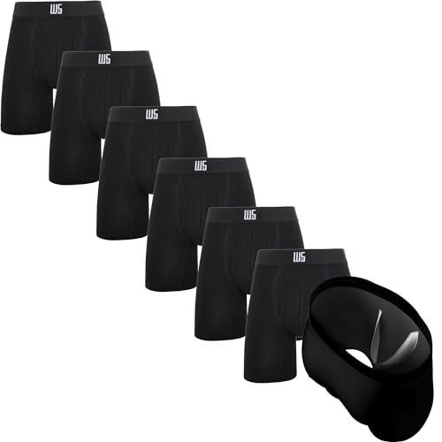 Warriors & Scholars Chafe Safe Pouch Modal Boxer Briefs For Men Pack, Ultra Soft, Breathable, Buldge Enhancing Mens Underwear