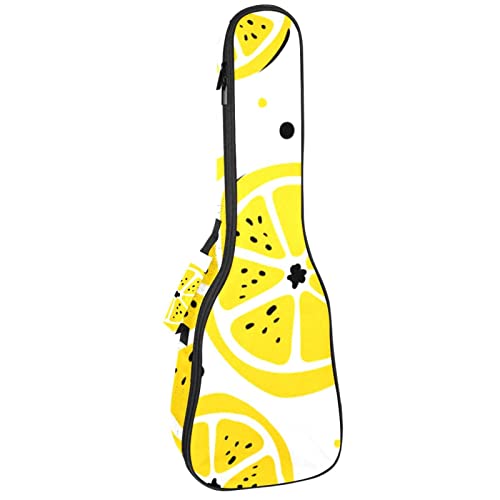 Sac à dos robuste pour ukulélé de concert et soprano rembourré 10 mm jaune