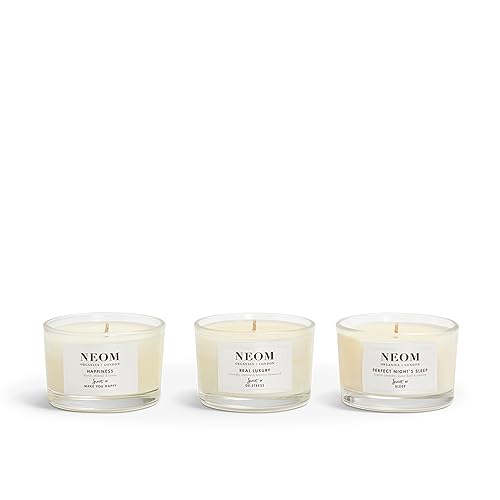 NEOM- Wellbeing Candle Trio Gift Set, Blue and Purple - Image 2