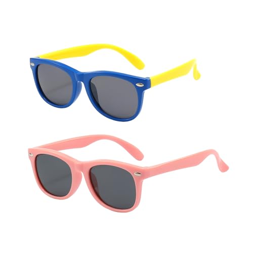 Image of FANNYGO 3 Pack Kids Sunglasses for Boys Girls Kid children's Polarized Sunglasses Age 3-10