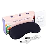 3-stufige Heißkompresse, 6-stufige Vibration, elektrische Dampf-Augenmaske, 3D-Massage, konstante Temperatur, intelligentes Timing, Schlafschattierung