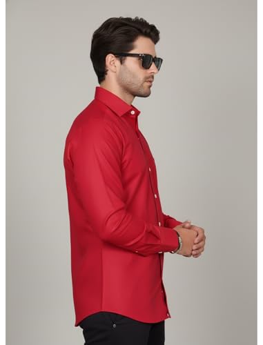 Image of Diverse Men's Solid Formal Shirt | Premium Poly Cotton Full Sleeve Regular Fit Shirt for Men | Stylish Office, Business & Casual