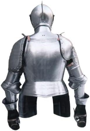 Medieval Half suit of armor Wearable Half Body Suit of Armor, Standard, Silver