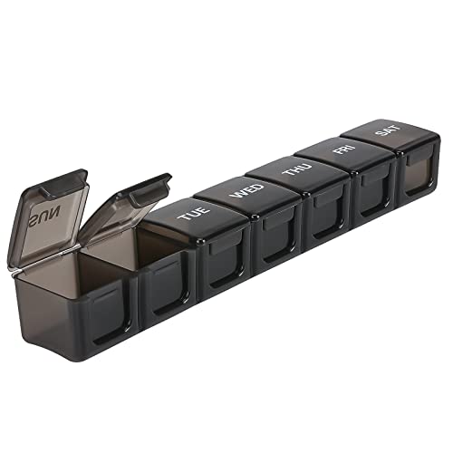 NB Extra Large Weekly Pill Organizer Weekly Pill Box 7 Day Pill Case Oversize Daily Medicine Pill Dispenser Daily Pill Cases for Pills/Vitamin/Fish Oil/Supplements
