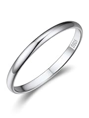 c-01. 2mm plain band ring/silver color-engravable