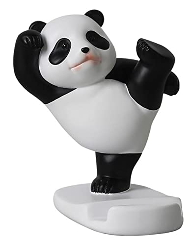 パンダ スマホスタンド おもしろ 可愛い 置物 携帯おき台 メモスタンドメモ立て 携帯電話スタンド デスク用 スマートフォンスタンド かわいい部屋 装飾 オブジェ 雑貨 誕生日プレゼント (B)