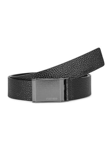 Calvin Klein Herren Gürtel Ledergürtel, Schwarz (Ck Black), 115