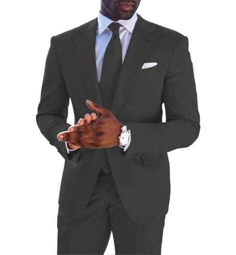 Slim Fit Mens Suit Luxury Tuxedos Notched Lapel 2 Pieces Blazer+Pants Groomsmen for Wedding4