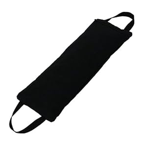 Runfon Zandzak voor fitness, yoga, zandzakken, ongevuld, twee handgrepen, design, yoga, zandzak, ongevuld, fitness, vulsel, voor het toevoegen van gewicht en ondersteuning, zwart