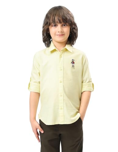 Image of USPA Kids Boys Oxford Solid Regular fit Shirt