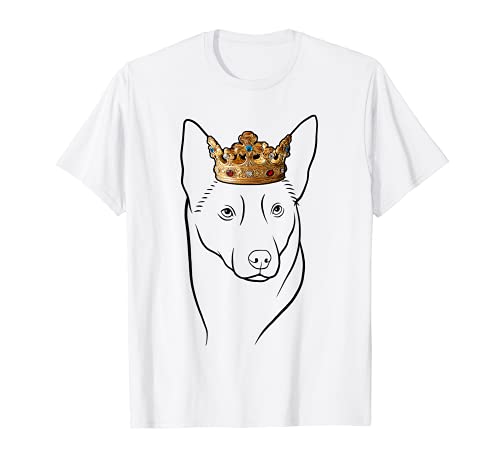 Australian Kelpie Dog Wearing Crown T-Shirt, White