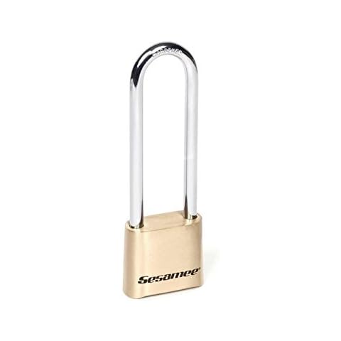 CCL Security Sesamee K440 4 Dial Bottom Resettable Combination Brass Padlock with 4-Inch Hardened Steel Shackle and 10,000 Potential Combinations 4 inch Long Shackle- 5 Pack Cover