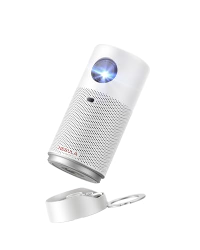 NEBULA Capsule Air Google TV, con Licencia Oficial INetflix, 720p Mini proyector Inteligente con Wi-Fi, 2 Horas, Pantalla de 100 Pulgadas, Dolby Digital, Ultra transportable para Cualquier Espacio