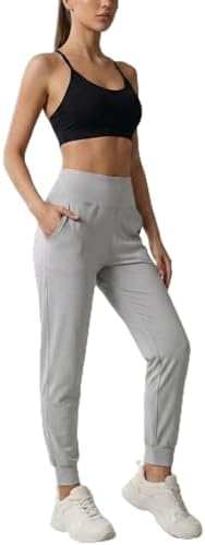 Kadın Eşofman Yüksek Bel Jogger Scuba Kumaş Cepli Rahat Kesim Jogger Eşofman Altı Gri S - Görsel 1