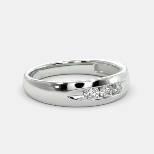 The Aphrodite Band, 0.135 Carat Moissanite Ring with 2.29 Gram 14k Gold Plated Sterling Silver Wedding, Engagement, Promise Ring|MTI_RNG_22803