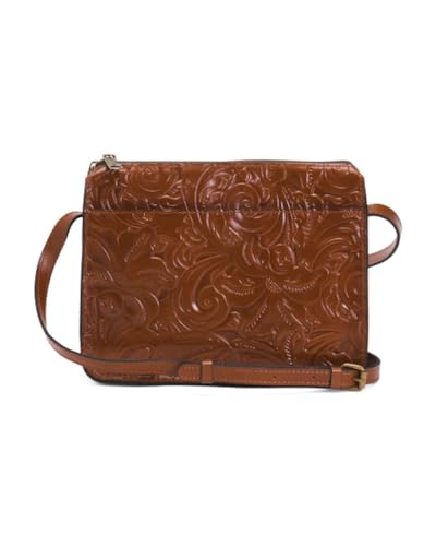 Patricia Nash Vallata Leather Crossbody Bag, Florence Tan