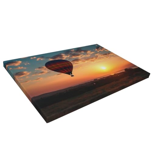Impression HD montgolfière coucher de soleil : décoration murale de chambre - 7