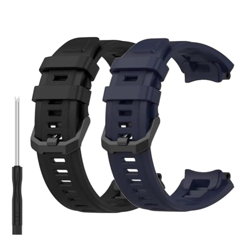 Image of YODI Strap Band Compatible with Amazfit T-Rex 2 Smartwatch Only Soft Silicone | Nylon | Chain | Leather Watch Straps with Installation Adjuster Tool For Amazfit TRex 2