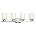 Forte Lighting 5186-04-05 Signature 4 Light 28 inch Chrome Vanity Light Wall Light