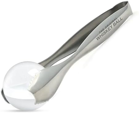 Ice Tongs For Jumbo Ice Balls and King Cubes - 18/8 Stainless Steel IceTongs for Jumbo Ice Balls and Cubes - Ideal Serving Tongs ensure a Secure Ice Grip - 7 inch Kitchen Tongs for Ice Ball