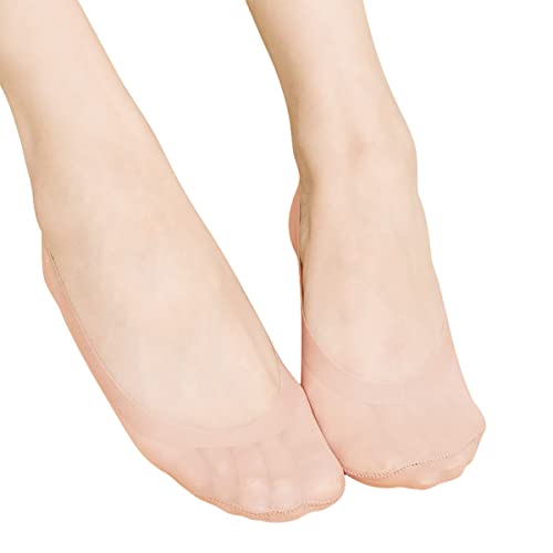 SUE&JOE Women's No Show Socks Ultra Low Cut Liner Socks Non Slip Nylon Invisible Hidden Socks for Flats