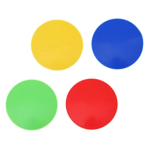 VICASKY 4pcs Multi Function Agility Sign Pads Colorful Floor Markers for Classroom Use Durable Circle Dots for Football and Sports Training Easy to Clean and Maintain