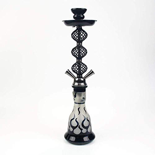 BGSFF Shisha, Shisha Komplettset mit Doppelschlauch, Shisha Set 19,7"Aluminiumlegierung Shisha Chimney Head Komplettset – Bild 4