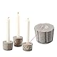 40 Stück Mini Kerzenhalter aus Metall Deko Kerzeneinsätze Creative Kerzenständer Tafelkerzen Teelichthalter für Stabkerzen und Pyramidenkerzen Teelichter Baumkerzen Teelichter Puppenkerzen（Silber）
